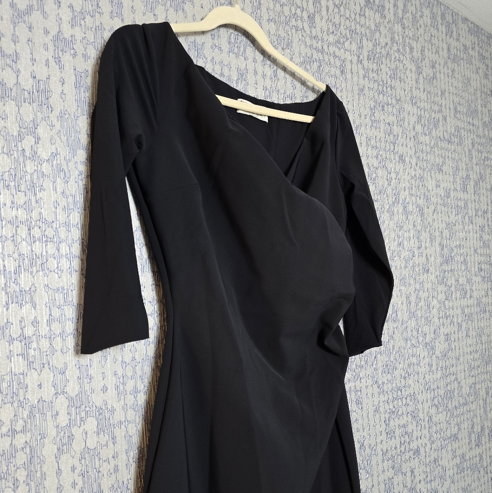 Chiara Boni La Petite Robe Benjamin Sequin Fringe Midi Dress In Black Women's 10 - Picture 4 of 15